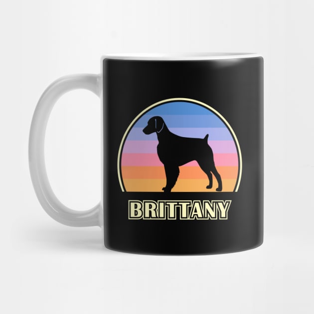 Brittany Vintage Sunset Dog by millersye